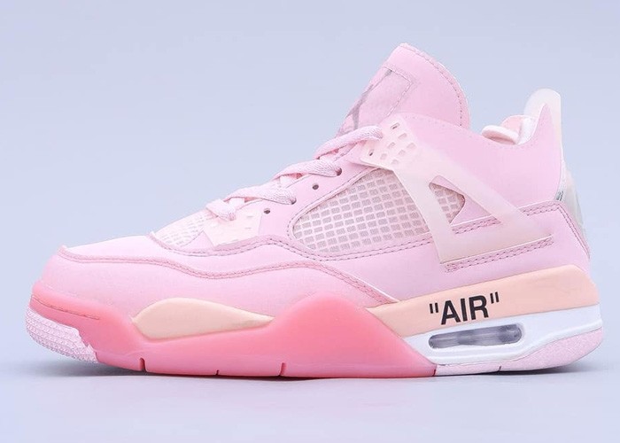Air Jordan 4 Off-White Shoes Women Jordans Sneakers pink