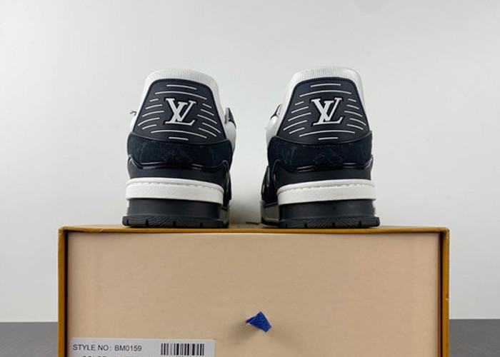 L***V  Monogram Black Denim Sneaker